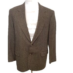 Vitg Christopher Hayes Brown Herringbone Wool Sport Coat 42 R Blazer Jacket READ